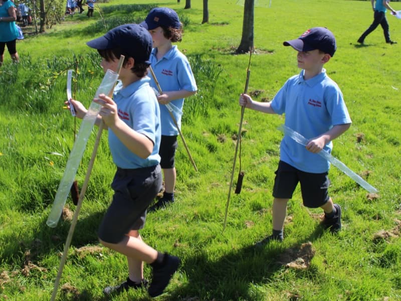 School children planting donated trees