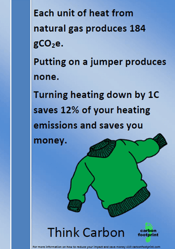 Heating carbon savings poster